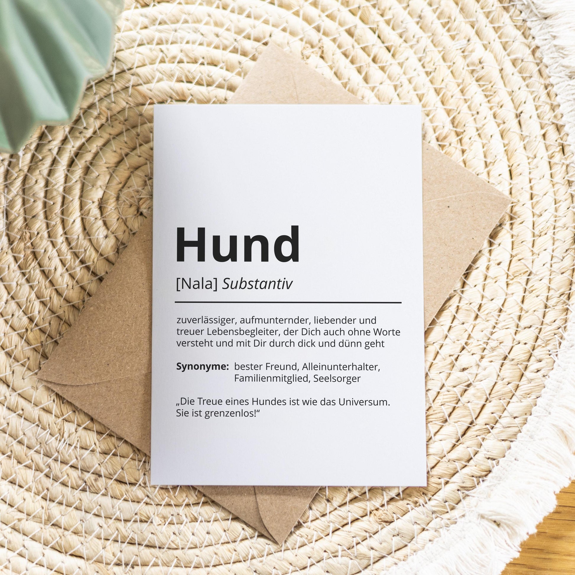Hund Definition Karte personalisierbar mit Name Hund Grußkarte Geschenk Hundebesitzer Karte Geburtstag Geschenk Hundeliebhaber
