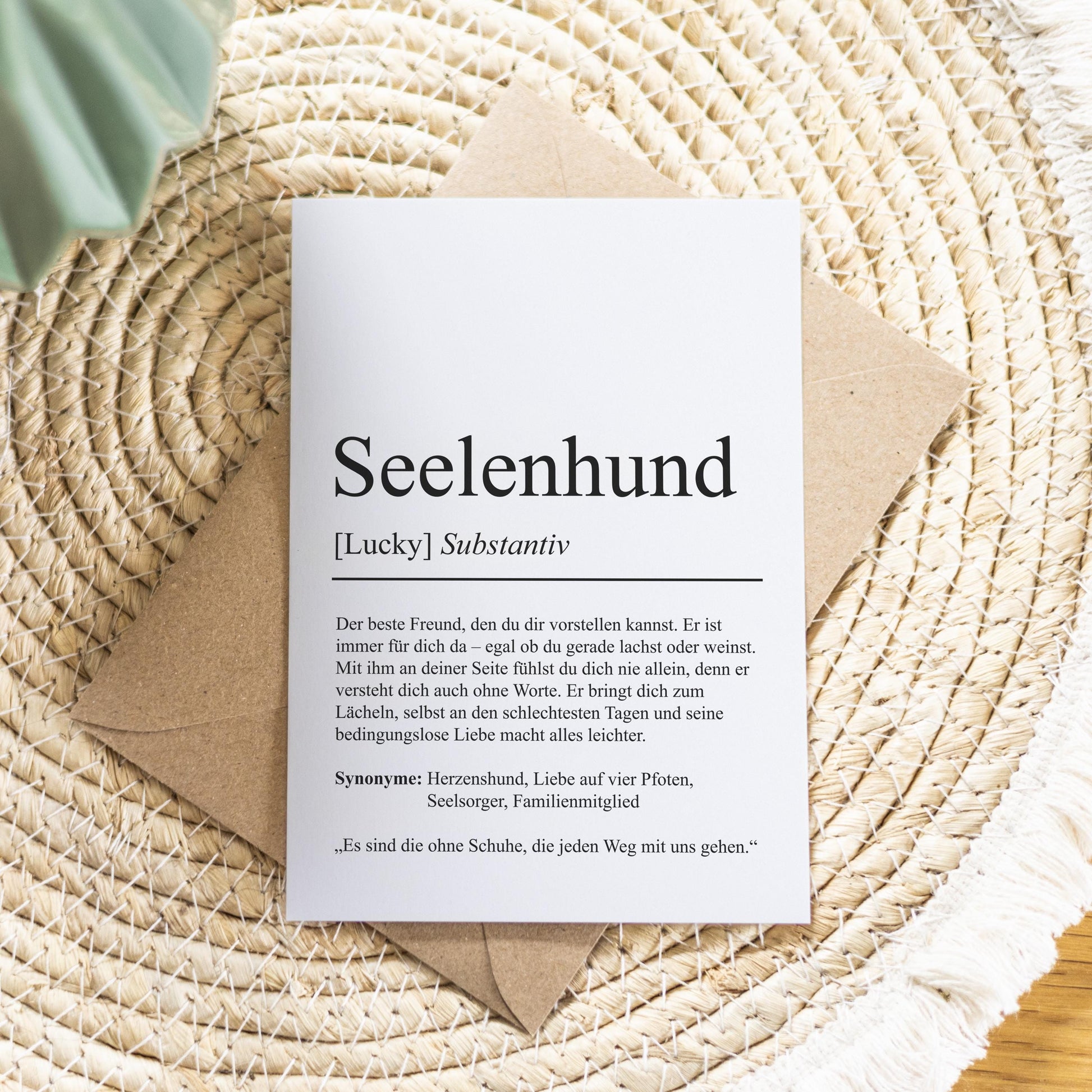 Seelenhund Definition Karte personalisierbar mit Name Hund Grußkarte Geschenk Hundebesitzer Karte Geburtstag Geschenk Hundeliebhaber