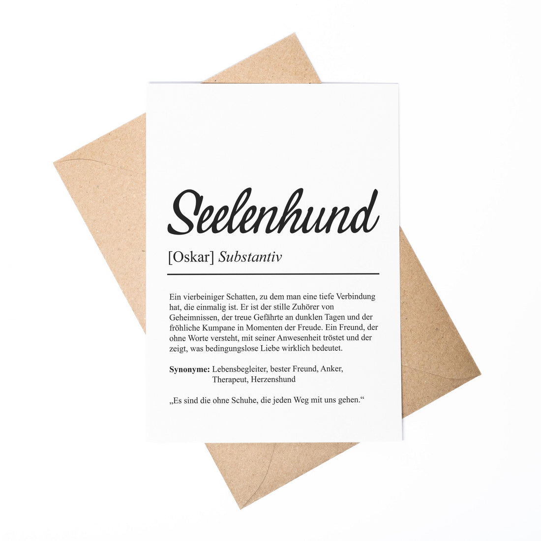 Seelenhund Definition Karte personalisierbar mit Name Hund Grußkarte Geschenk Hundebesitzer Karte Geburtstag Geschenk Hundeliebhaber