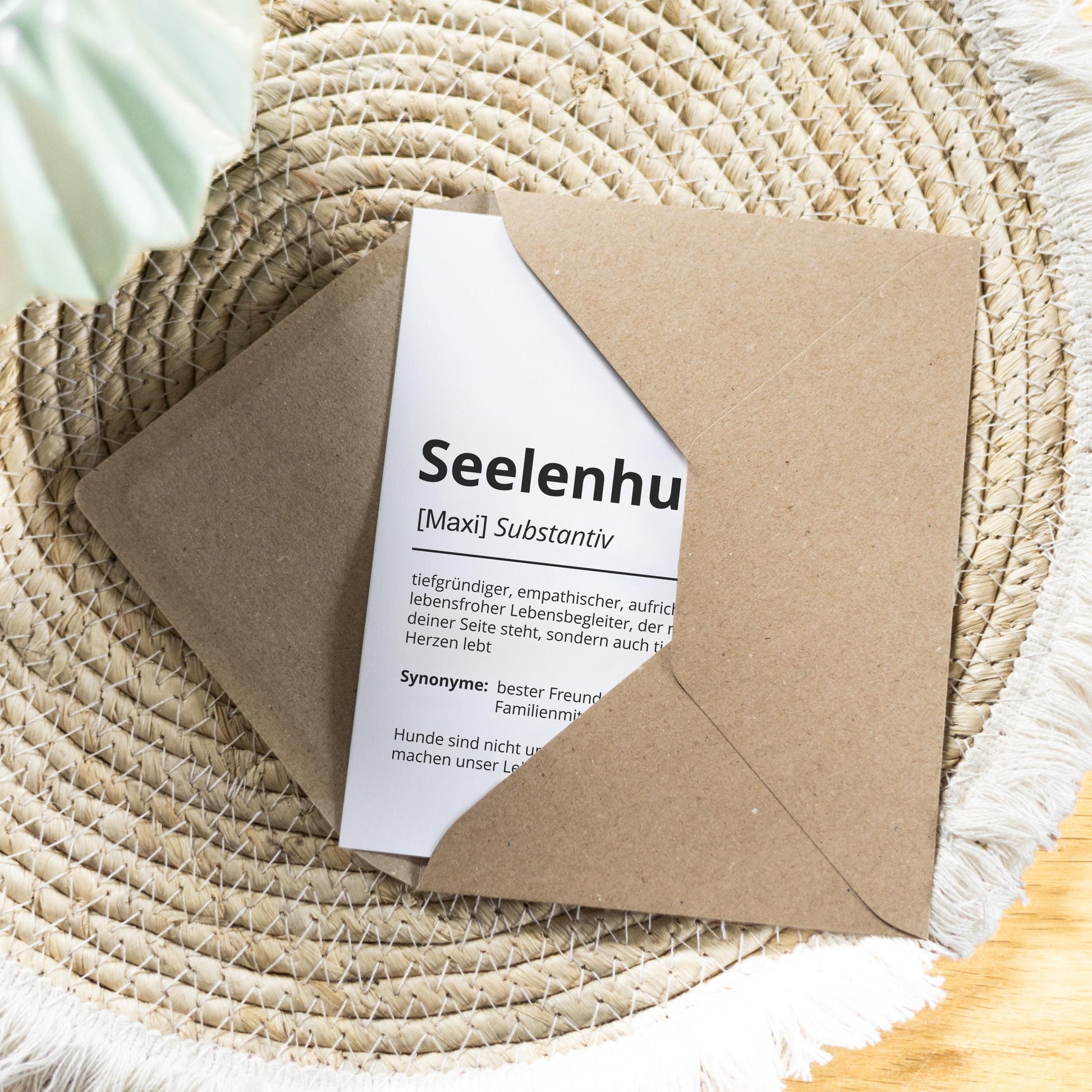 Seelenhund Definition Karte personalisierbar mit Name Hund Grußkarte Geschenk Hundebesitzer Karte Geburtstag Geschenk Hundeliebhaber
