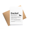 Dackel Definition Karte personalisierbar mit Name Hunde Rasse Grußkarte Geschenk Hundebesitzer Karte Geburtstag Geschenk