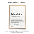 Islandpferd Definition Karte personalisierbar mit Name Pferd Rasse Grußkarte Geschenk Reiter Karte Geburtstag Geschenk Pferdeliebhaber