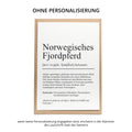 Norwegisches Fjordpferd Definition Karte personalisierbar mit Name Pferd Rasse Grußkarte Geschenk Reiter Karte Geburtstag Geschenk