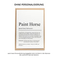 Paint Horse Definition Karte personalisierbar mit Name Pferd Rasse Grußkarte Geschenk Reiter Karte Geburtstag Geschenk Pferdeliebhaber