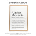 Alaskan Malamute Definition Karte personalisierbar mit Name Hunde Rasse Grußkarte Geschenk Hundebesitzer Karte Geburtstag Geschenk