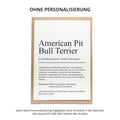 American Pit Bull Terrier Definition Karte personalisierbar mit Name Hunde Rasse Grußkarte Geschenk Hundebesitzer Karte Geburtstag Geschenk