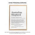 Australian Shepherd Definition Karte personalisierbar mit Name Hunde Rasse Grußkarte Geschenk Hundebesitzer Karte Geburtstag Geschenk
