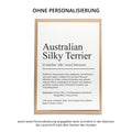 Australian Silky Terrier Definition Karte personalisierbar mit Name Hunde Rasse Grußkarte Geschenk Hundebesitzer Karte Geburtstag Geschenk