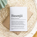 Basenjii Definition Karte personalisierbar mit Name Hunde Rasse Grußkarte Geschenk Hundebesitzer Karte Geburtstag Geschenk