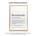 Bernedoodle Definition Karte personalisierbar mit Name Hunde Rasse Grußkarte Geschenk Hundebesitzer Karte Geburtstag Geschenk