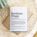 Bordeauxdogge Definition Karte personalisierbar mit Name Hunde Rasse Grußkarte Geschenk Hundebesitzer Karte Geburtstag Geschenk