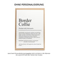 Border Collie Definition Karte personalisierbar mit Name Hunde Rasse Grußkarte Geschenk Hundebesitzer Karte Geburtstag Geschenk