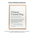 Chinese Crested Dog Definition Karte personalisierbar mit Name Hunde Rasse Grußkarte Geschenk Hundebesitzer Karte Geburtstag Geschenk