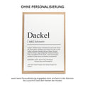 Dackel Definition Karte personalisierbar mit Name Hunde Rasse Grußkarte Geschenk Hundebesitzer Karte Geburtstag Geschenk