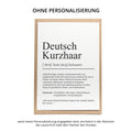 Deutsch Kurzhaar Definition Karte personalisierbar mit Name Hunde Rasse Grußkarte Geschenk Hundebesitzer Karte Geburtstag Geschenk