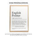 English Pointer Definition Karte personalisierbar mit Name Hunde Rasse Grußkarte Geschenk Hundebesitzer Karte Geburtstag Geschenk