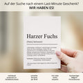 Harzer Fuchs Definition Karte personalisierbar mit Name Hunde Rasse Grußkarte Geschenk Hundebesitzer Karte Geburtstag Geschenk