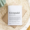 Kleinpudel Definition Karte personalisierbar mit Name Hunde Rasse Grußkarte Geschenk Hundebesitzer Karte Geburtstag Geschenk