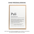 Puli Definition Karte personalisierbar mit Name Hunde Rasse Grußkarte Geschenk Hundebesitzer Karte Geburtstag Geschenk