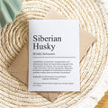 Siberian Husky Definition Karte personalisierbar mit Name Hunde Rasse Grußkarte Geschenk Hundebesitzer Karte Geburtstag Geschenk
