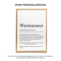 Weimaraner Definition Karte personalisierbar mit Name Hunde Rasse Grußkarte Geschenk Hundebesitzer Karte Geburtstag Geschenk