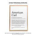 American Curl Definition Karte personalisierbar mit Name Katze Rasse Grußkarte Geschenk Katzenbesitzer Karte Geburtstag Geschenk