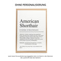 American Shorthair Definition Karte personalisierbar mit Name Katze Rasse Grußkarte Geschenk Katzenbesitzer Karte Geburtstag Geschenk