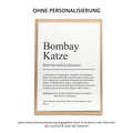 Bombay Katze Definition Karte personalisierbar mit Name Katze Rasse Grußkarte Geschenk Katzenbesitzer Karte Geburtstag Geschenk
