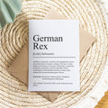 German Rex Definition Karte personalisierbar mit Name Katze Rasse Grußkarte Geschenk Katzenbesitzer Karte Geburtstag Geschenk