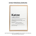 Katze Definition Karte personalisierbar mit Name Katze Grußkarte Geschenk Katzenbesitzer Karte Geburtstag Geschenk Katzenliebhaber