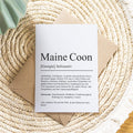 Maine Coon Definition Karte personalisierbar mit Name Katze Rasse Grußkarte Geschenk Katzenbesitzer Karte Geburtstag Geschenk