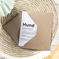 Hund Definition Karte personalisierbar mit Name Hund Grußkarte Geschenk Hundebesitzer Karte Geburtstag Geschenk Hundeliebhaber