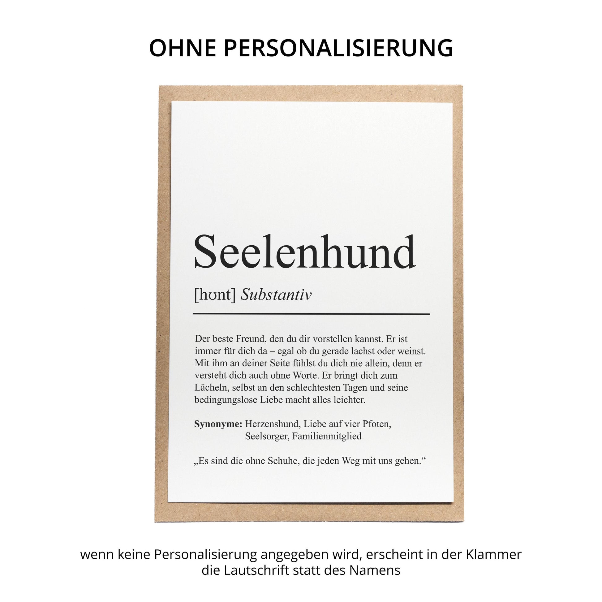 Seelenhund Definition Karte personalisierbar mit Name Hund Grußkarte Geschenk Hundebesitzer Karte Geburtstag Geschenk Hundeliebhaber