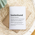 Seelenhund Definition Karte personalisierbar mit Name Hund Grußkarte Geschenk Hundebesitzer Karte Geburtstag Geschenk Hundeliebhaber