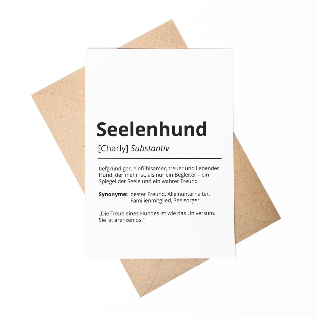 Seelenhund Definition Karte personalisierbar mit Name Hund Grußkarte Geschenk Hundebesitzer Karte Geburtstag Geschenk Hundeliebhaber