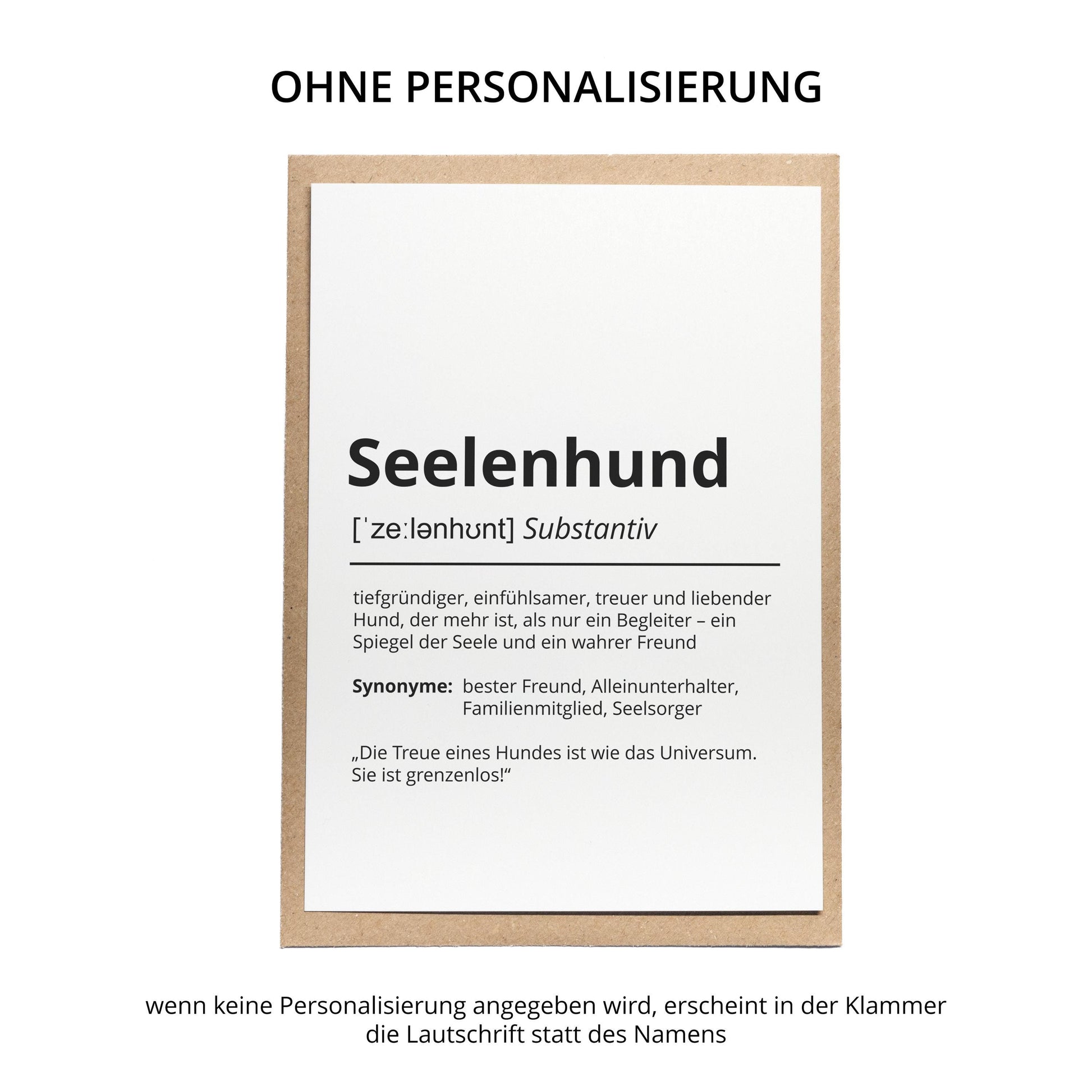 Seelenhund Definition Karte personalisierbar mit Name Hund Grußkarte Geschenk Hundebesitzer Karte Geburtstag Geschenk Hundeliebhaber
