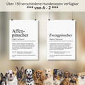 Hund Definition Poster, personalisierbar mit Bild + Name, Massivholzrahmen, Last Minute Geschenk Hundehalter