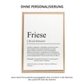 Friese Definition Karte personalisierbar mit Name Pferd Rasse Grußkarte Geschenk Reiter Karte Geburtstag Geschenk Pferdeliebhaber