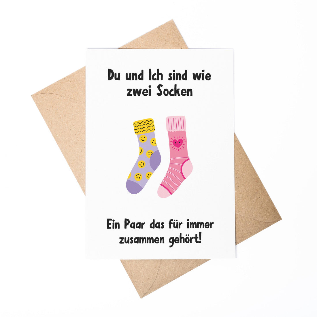 Spruchkarte Socken A6 personalisierbar Karte Spruchkarte Geschenk Geschenkkarte für Freunde Spruchkarte personalisierbar
