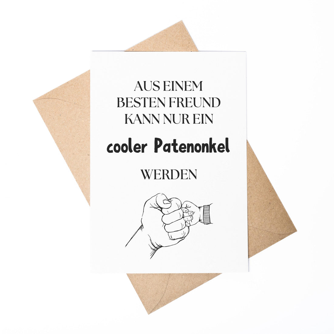Spruchkarte Patenonkel A6 personalisierbar Karte Spruchkarte Geschenk Patenonkel Geschenkkarte für Freunde Spruchkarte personalisierbar