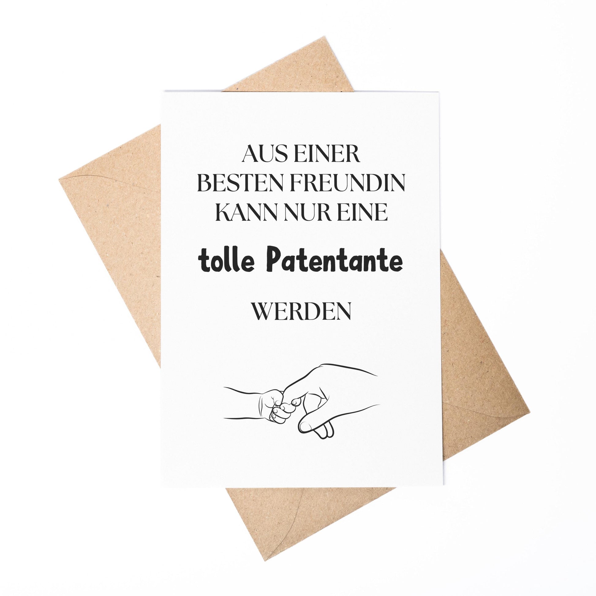 Spruchkarte Patentante personalisierbar Karte Spruchkarte Geschenk Patentante Geschenkkarte für Freunde Spruchkarte personalisierbar