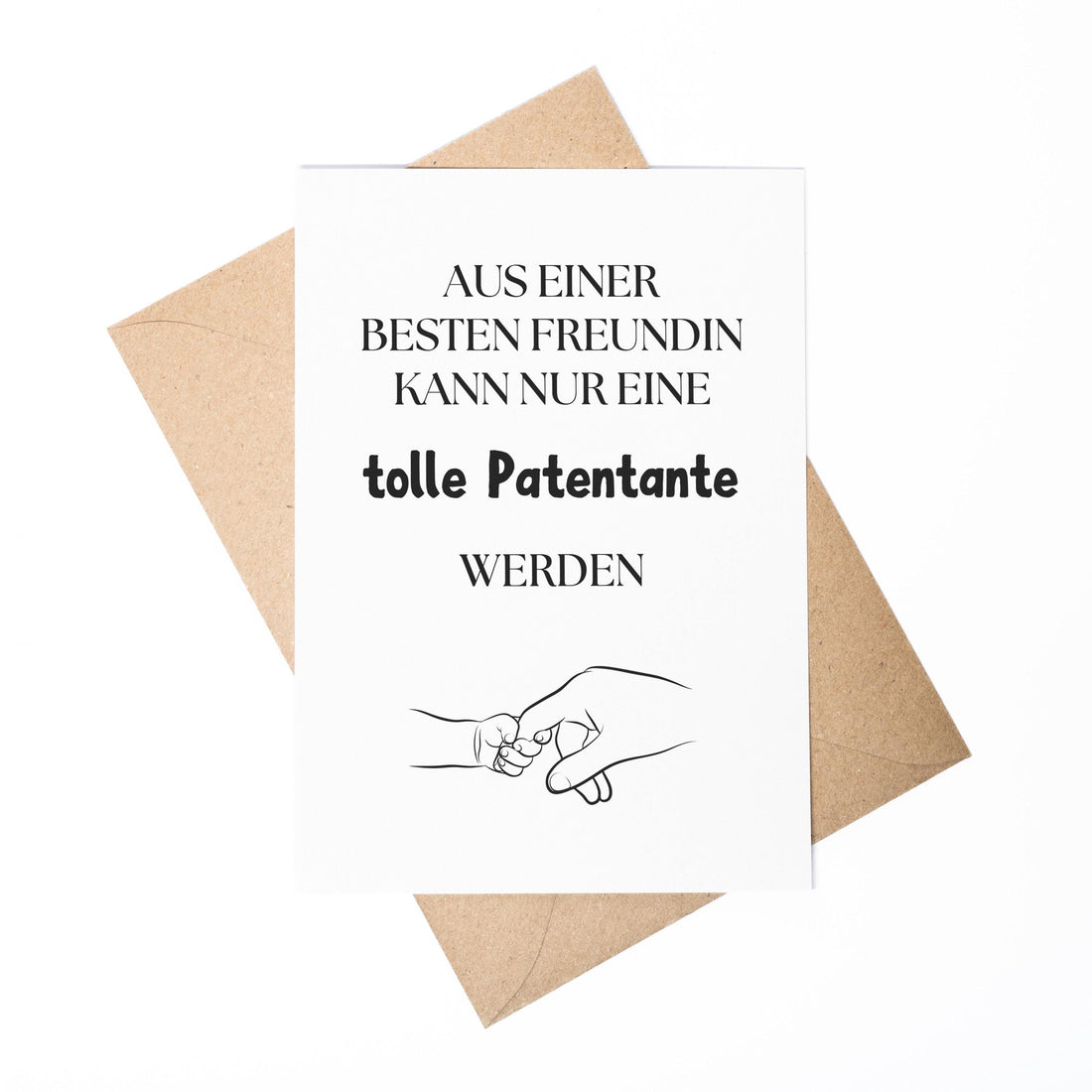Spruchkarte Patentante A6 personalisierbar Karte Spruchkarte Geschenk Patentante Geschenkkarte für Freunde Spruchkarte personalisierbar