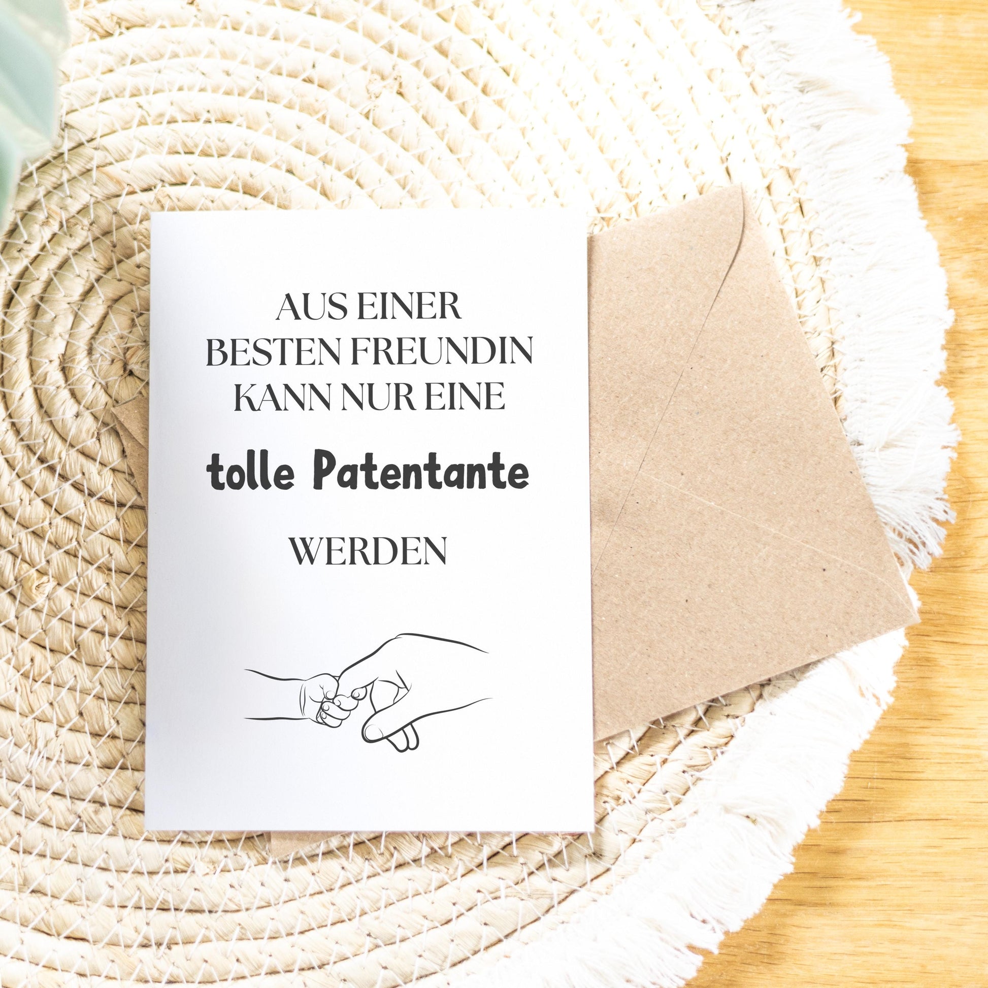 Spruchkarte Patentante personalisierbar Karte Spruchkarte Geschenk Patentante Geschenkkarte für Freunde Spruchkarte personalisierbar