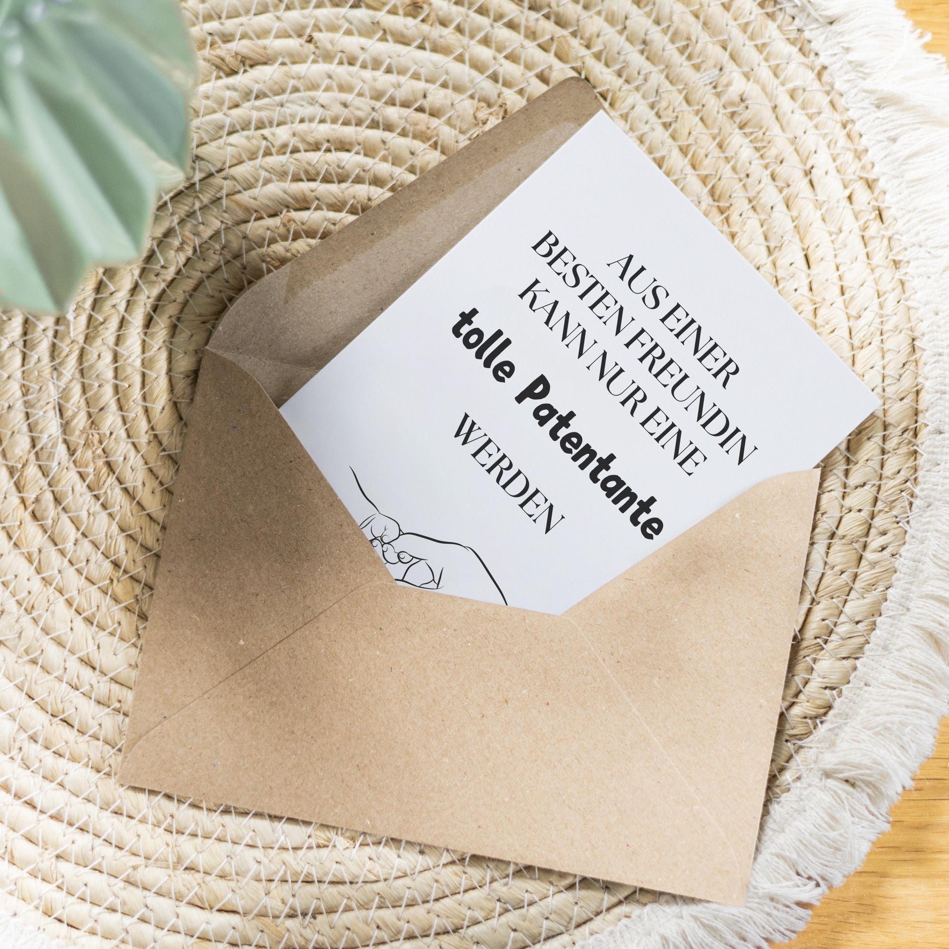 Spruchkarte Patentante personalisierbar Karte Spruchkarte Geschenk Patentante Geschenkkarte für Freunde Spruchkarte personalisierbar