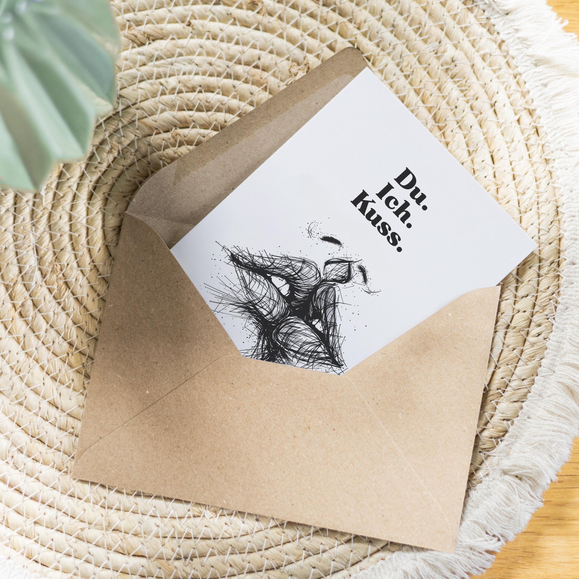 Spruchkarte Du Ich A6 personalisierbar Karte Spruchkarte für Partner Geschenkkarte für Verliebte Spruchkarte personalisierbar