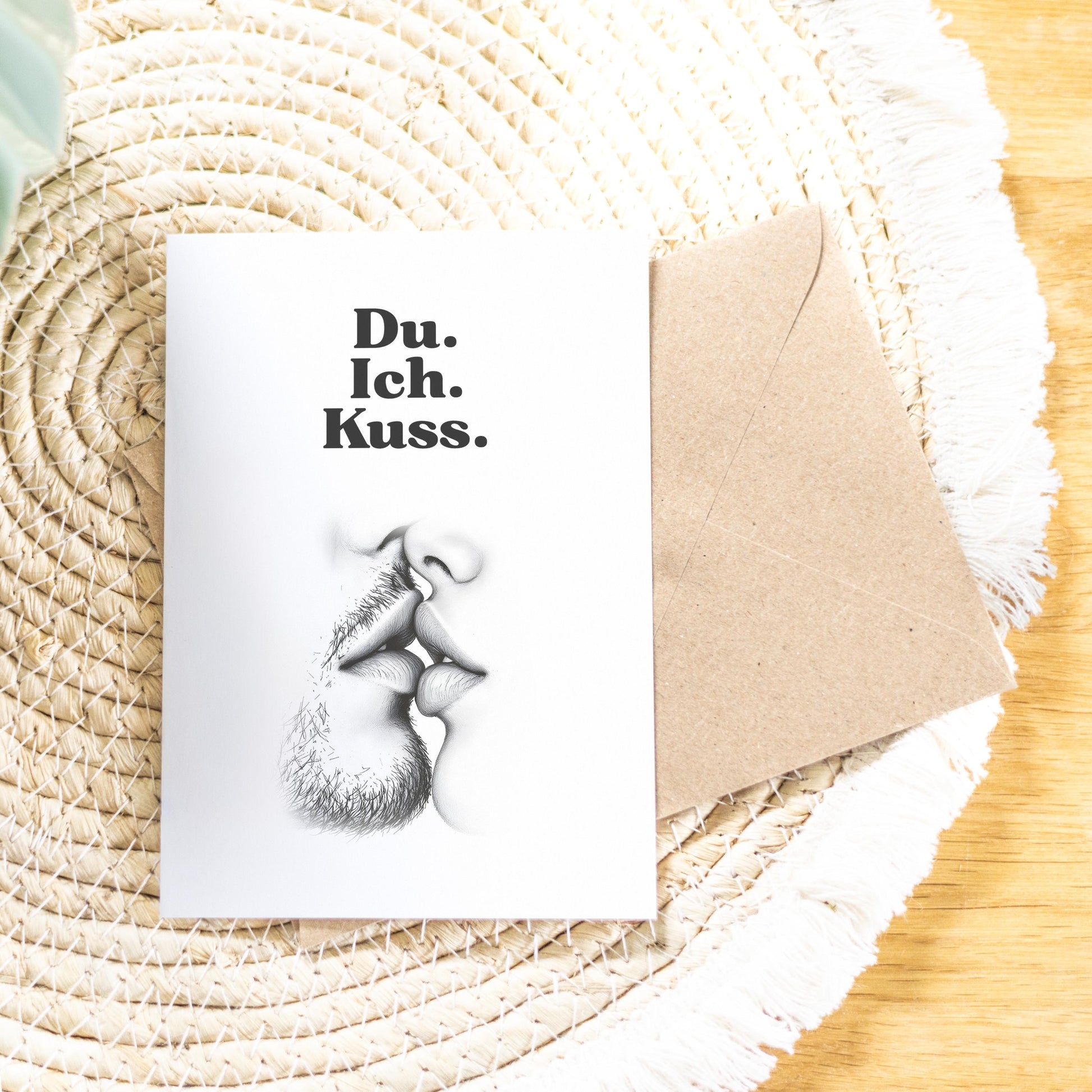 Spruchkarte Du Ich A6 personalisierbar Karte Spruchkarte für Partner Geschenkkarte für Verliebte Spruchkarte personalisierbar