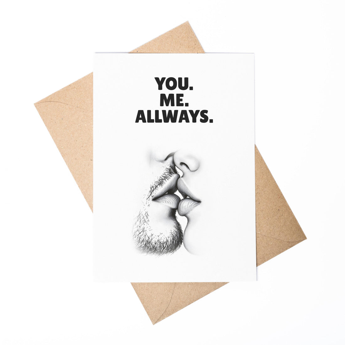 Spruchkarte You Me A6 personalisierbar Karte Spruchkarte für Partner Geschenkkarte für Verliebte Spruchkarte personalisierbar