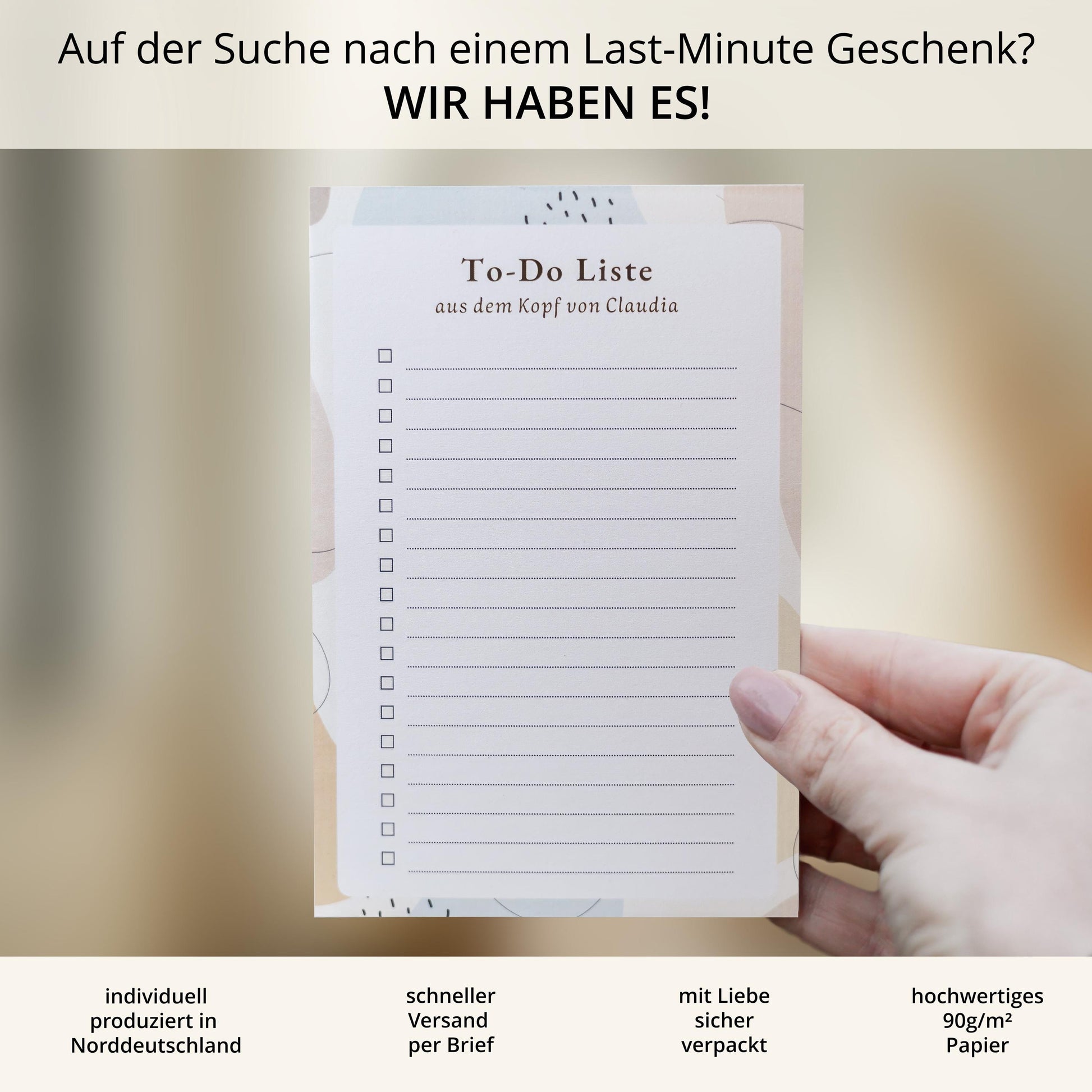 Notizblock Kopf To Do Liste personalisierbar mit Namen To Do Liste Notizblock für Studenten Bürobedarf Geschenk Kollege