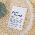Zwergschnauzer Definition Karte personalisierbar mit Name Hunde Rasse Grußkarte Geschenk Hundebesitzer Karte Geburtstag Geschenk