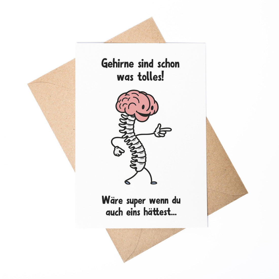 Spruchkarte Gehirn A6 personalisierbar Karte Spruchkarte Geschenk zum Geburtstag Geschenkkarte für Freunde Spruchkarte personalisierbar